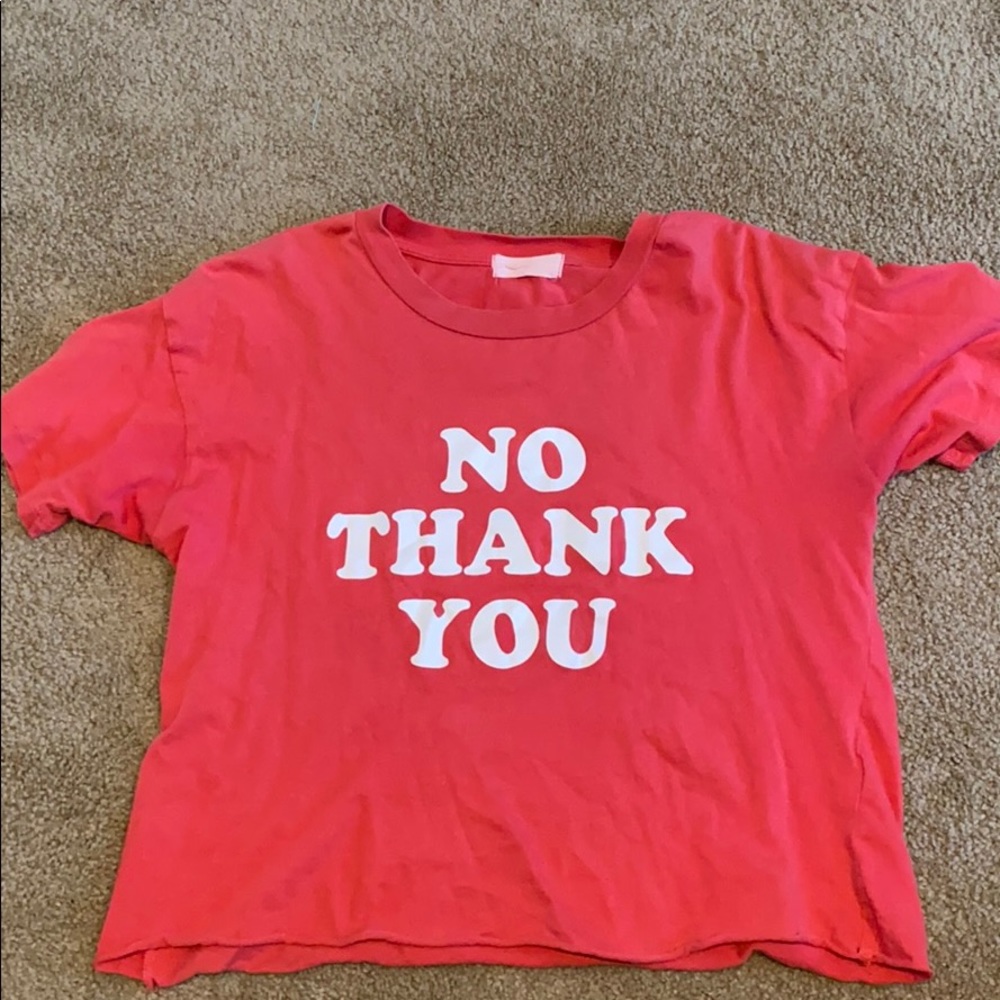 No Thank You Cropped tee